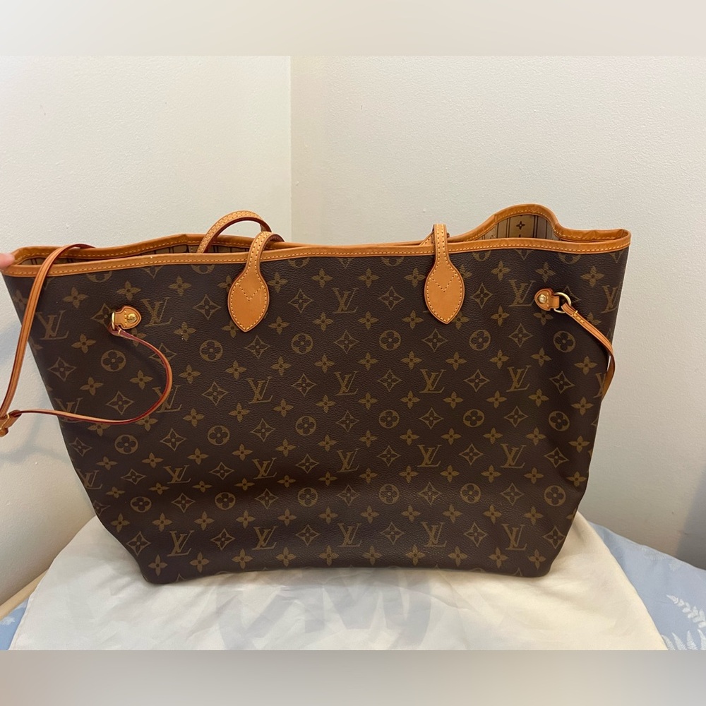 Louis Vuitton Brown and Tan Monogram Tote
